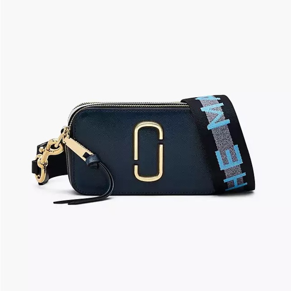 Marc Jacobs Black and Blue Snapshot Bag